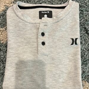 Hurley Light Gray Henley Top